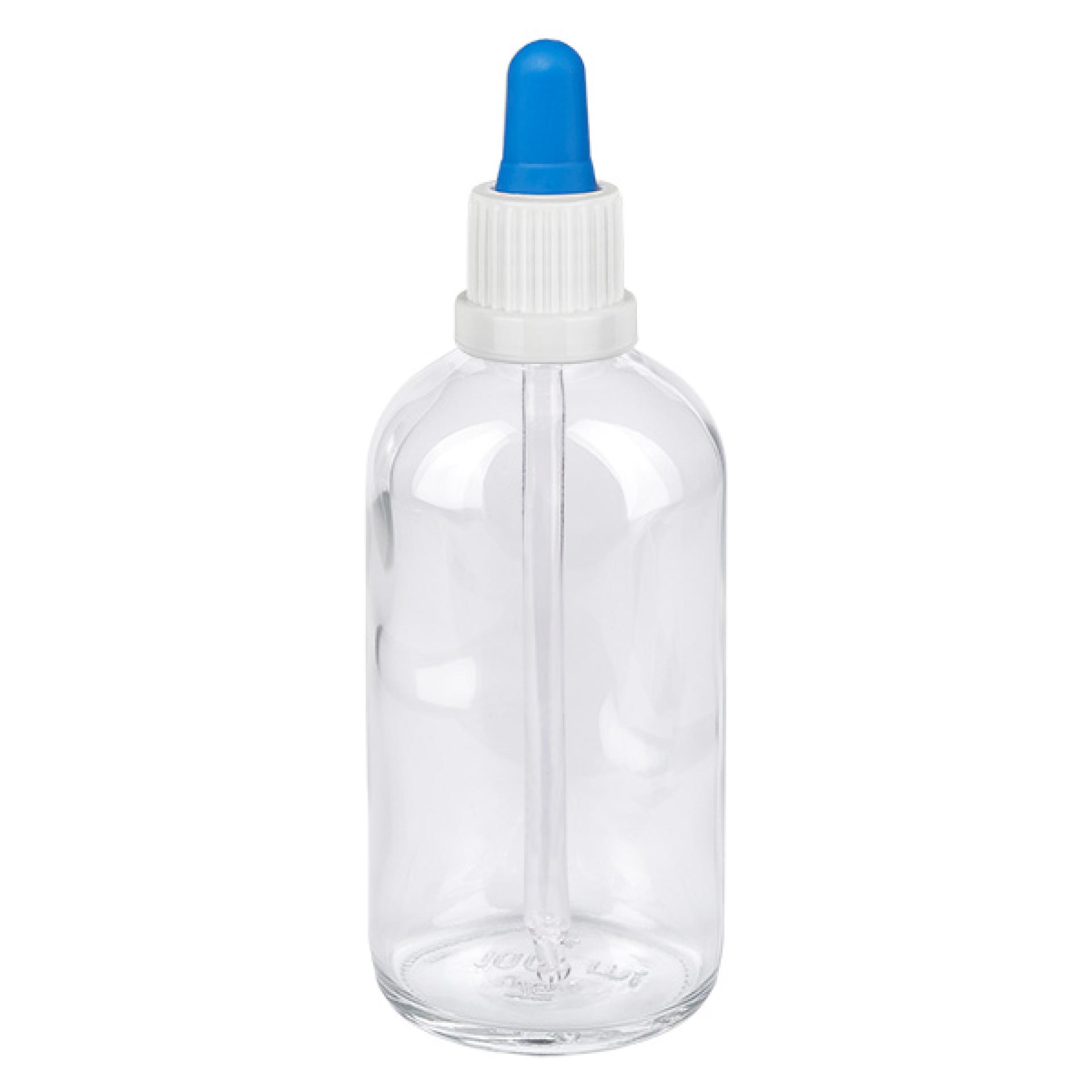 100 ml butelka z pipetą biała/niebieska OV ClearL. UT18/100
