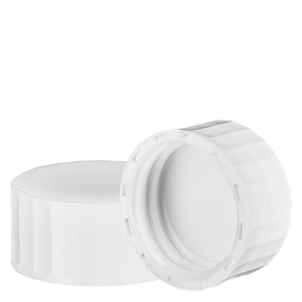 Zakrętka biała z wkładką PE, S27x4