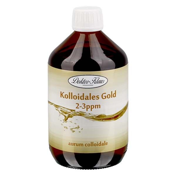 500 ml złota koloidalnego Doktor-Klaus, 2-3 ppm, do uzupełniania, w...
