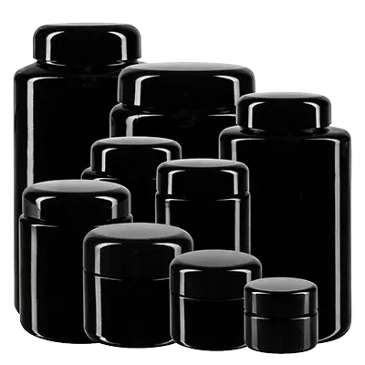 Fioletowe słoiki (szkło Miron)