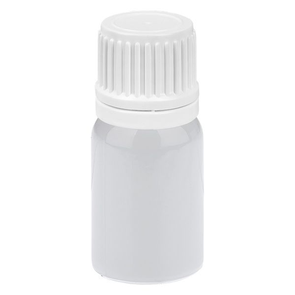 Butelka z zakraplaczem 5 ml, 0,7 mm, białe zamknięcie zabezpieczaj&...