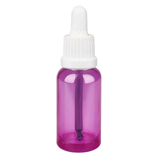 Butelka z pipetą 20 ml biała Oryginalna zakrętka PurpleLine UT...