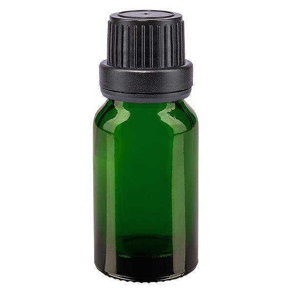Butelka apteczna zielona 10ml drip v. Pr. 2mm czarny OV