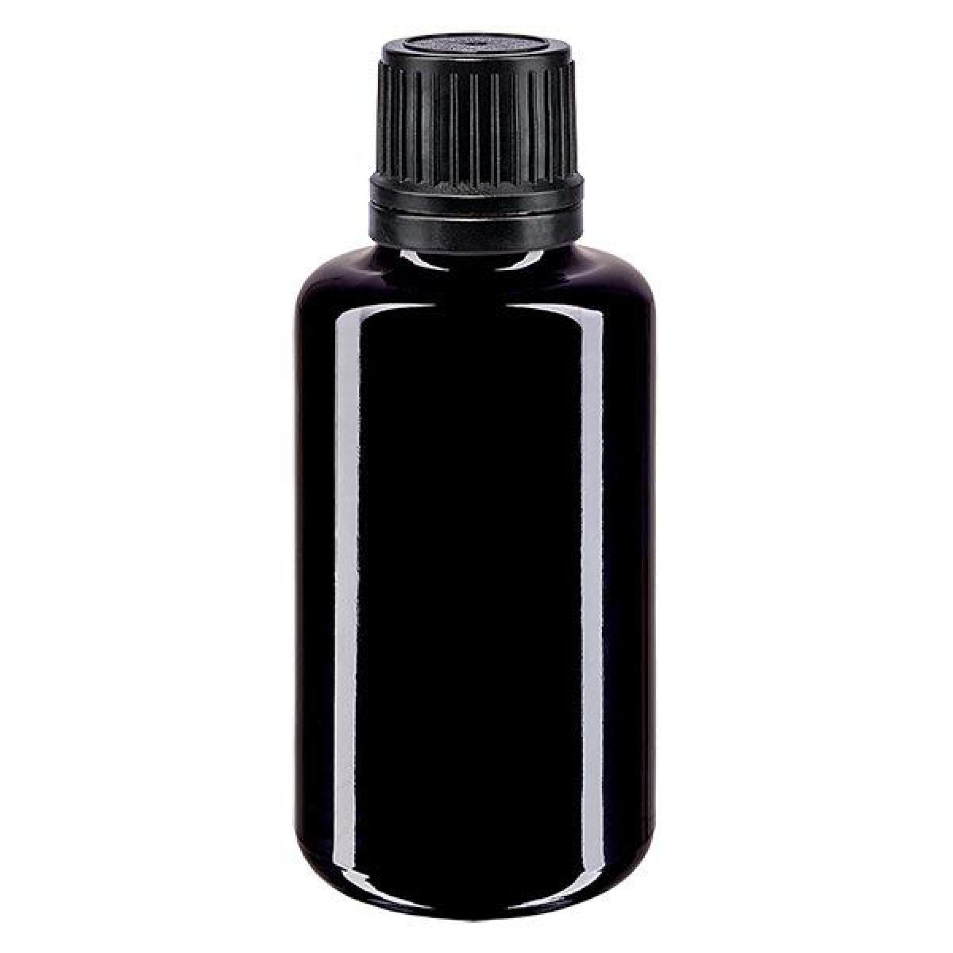 Butelka apteczna viol. 30ml kroplówka v. Pr. 1mm czarny OV