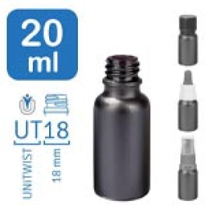 Flakony apteczne BlackLine 20 ml UT18