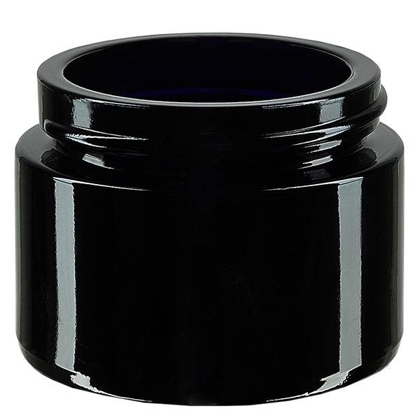 Słoik kosmetyczny z fioletowego szkła, 50 ml, bez pokrywki