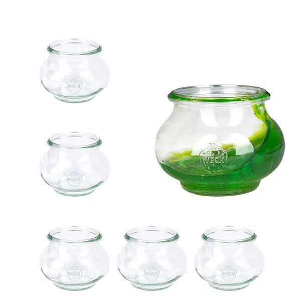 6 sztuk słoików Weck 220 ml, słoiki ozdobne, 1/4 l słoiki...
