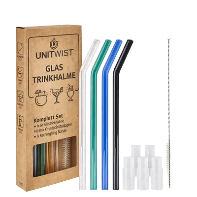 Zestawy słomek szklanych
