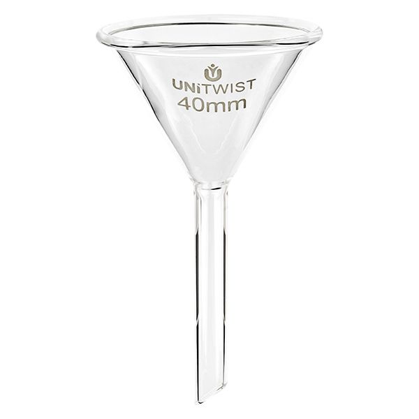 Szklany lejek ø40 mm z borokrzemianu UNiTWIST