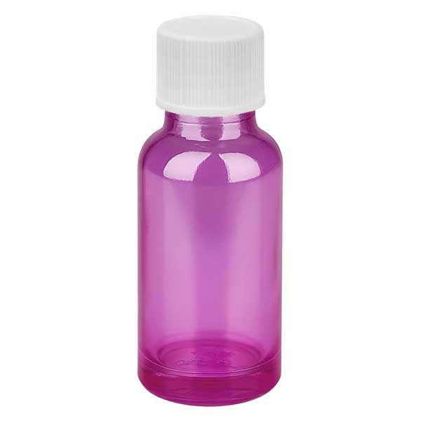 Butelka 20 ml z zakrętką 11 mm biała standardowa PurpleLine UT...