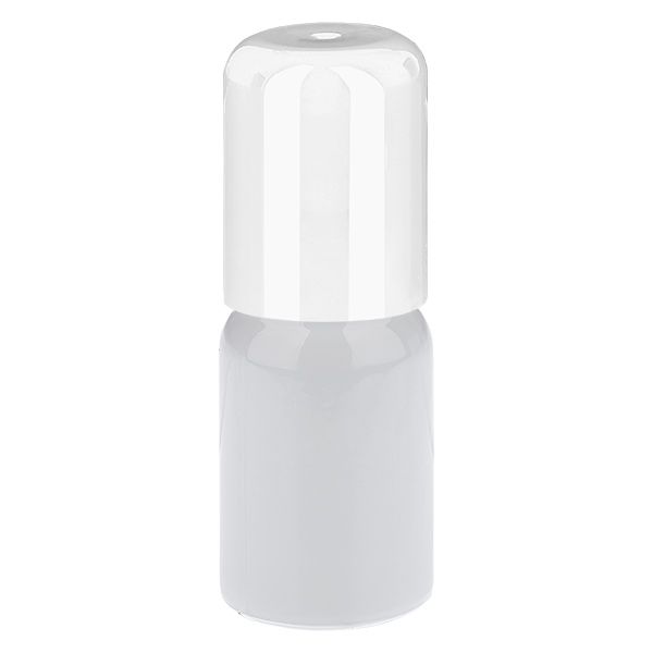Butelka roll-on 5 ml, biała, standardowe zamknięcie WhiteLine UT18/5