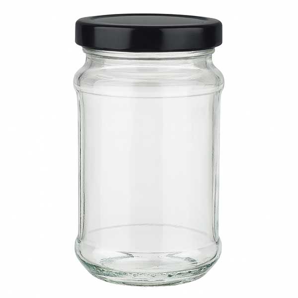 Słoik okrągły 390 ml z pokrywką BasicSeal, czarny UNiTWIST