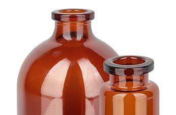 Fiolki do iniekcji z brązowego szkła o pojemności od 5 do 100 ml