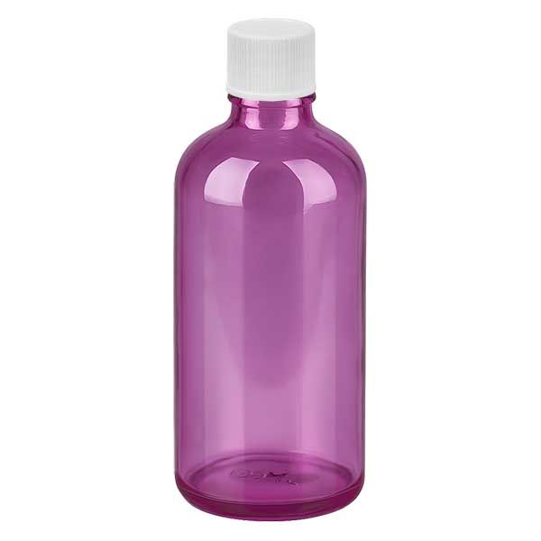 Butelka 100 ml z zakrętką 11 mm biała standardowa PurpleLine U...